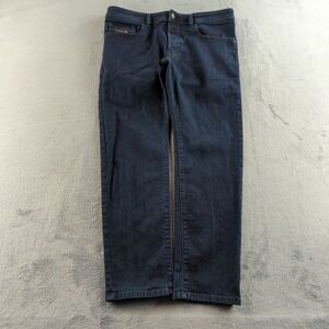 Diesel Buster-X Jeans Mens 36x30 Blue Dark Wash Straight Stretch Denim Cotton